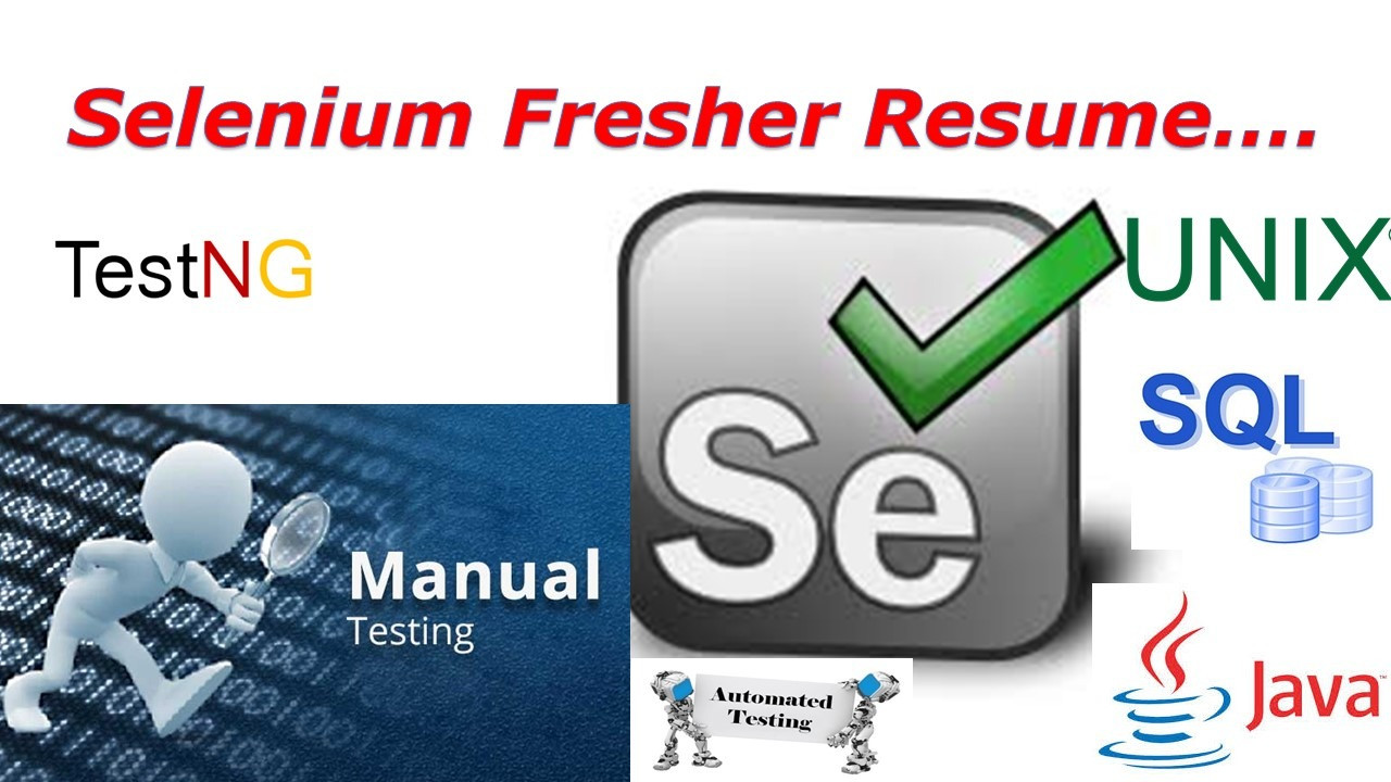 Sample Resume for Selenium Automation Tester Fresher Selenium Fresher Resume Preparation – software Testing