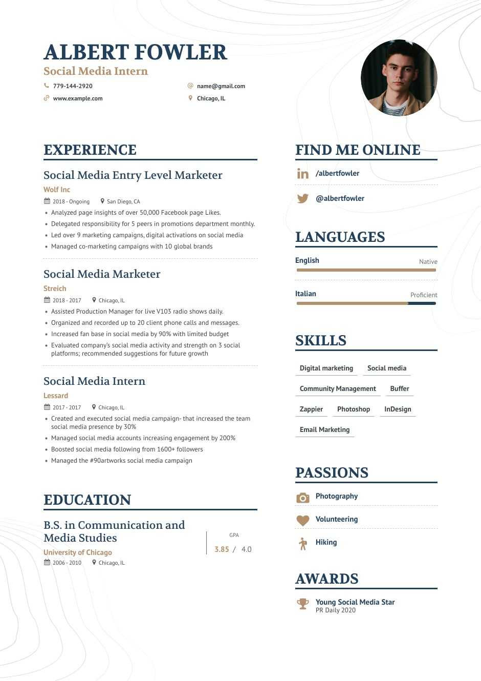 Sample Resume for social Media Specialist social Media Manager Resume Examples & Guide for 2021