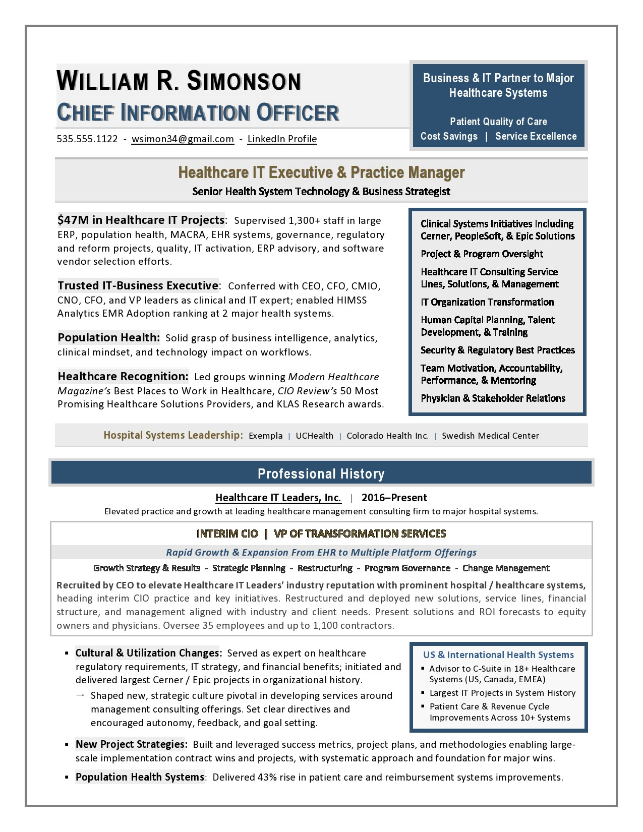 Sample Resume with Awards and Recognition Award-winning, Interview-winning Resumes – Premium Executive …