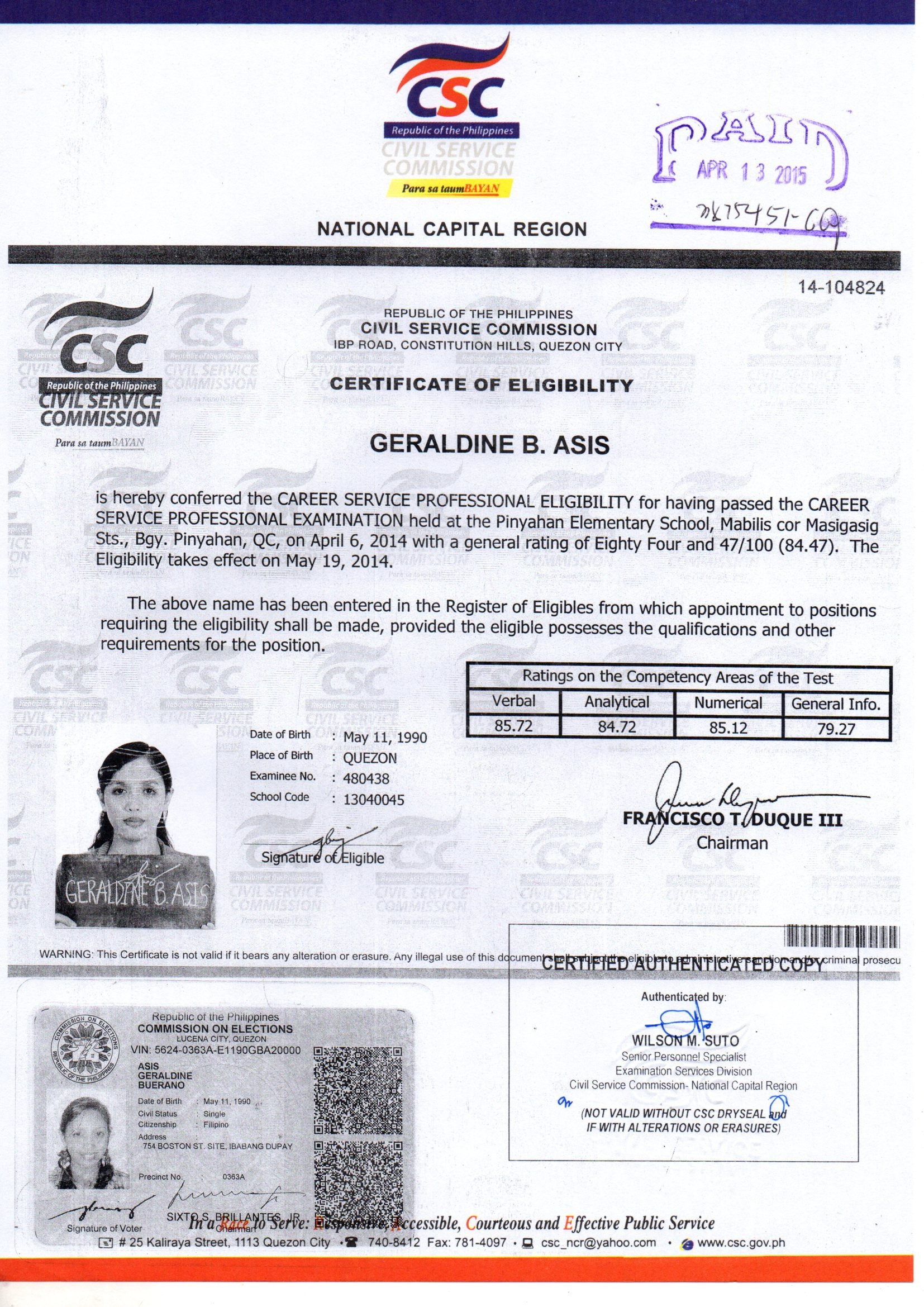 Sample Resume with Civil Service Eligibility Philippines Civil Service Resumes – Cerel