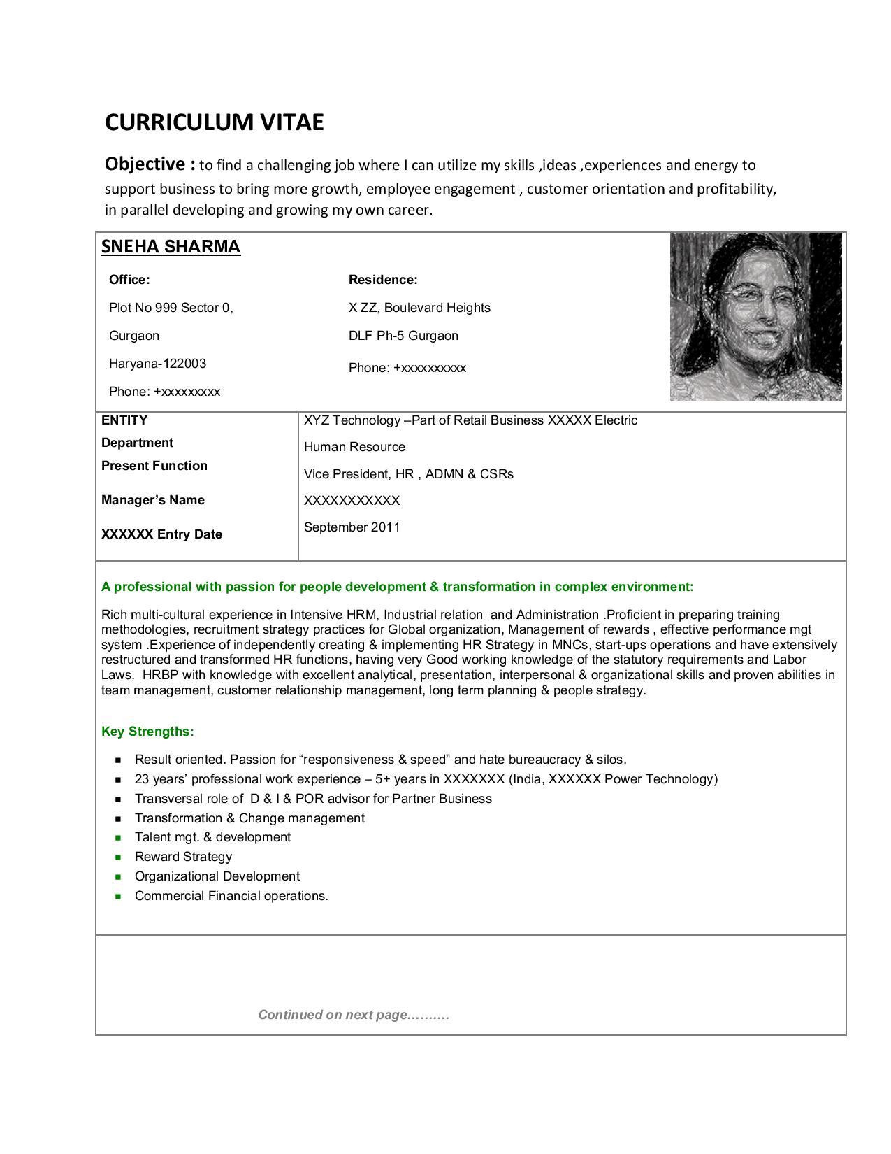 Vice President Of Human Resources Resume Sample Transformation Of A Vp – Hr Resume
