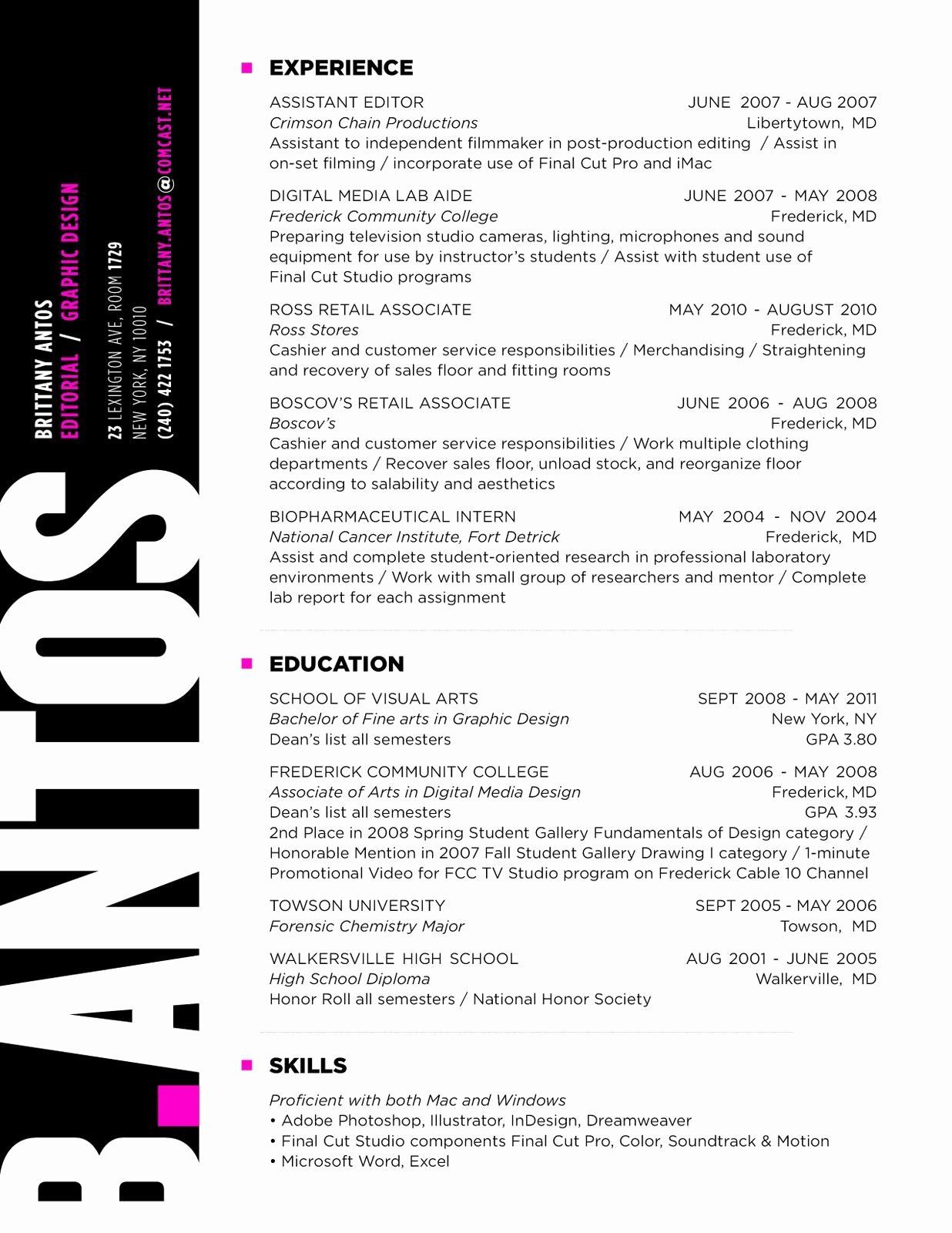 Entry Level Graphic Designer Resume Sample √ 20 Entry Level Graphic Design Resume In 2020