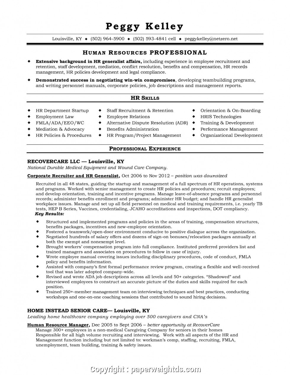 Entry Level Human Resources Resume Sample Free Entry Level Human Resources Manager Resume Human