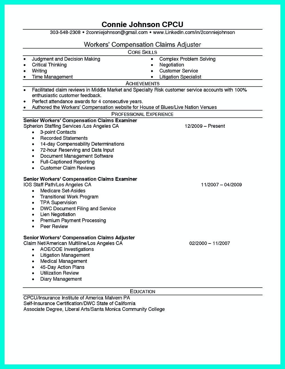 Entry Level Insurance Claims Adjuster Resume Sample Entry Level Insurance Claims Adjuster Resume Sample