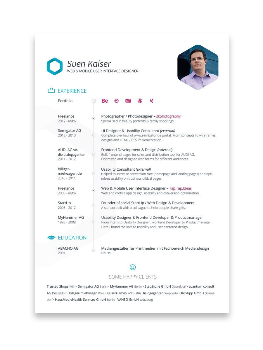 Resumes that Get You Hired Samples Resume Design Of Sven Kaiser Resume Design Creative, Creative …