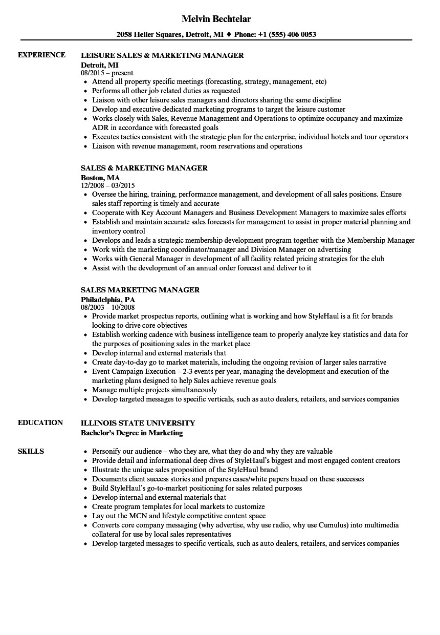 Sales and Marketing Resume Sample Doc Awesome Digital Marketing Manager Resume Sample Doctor Cv