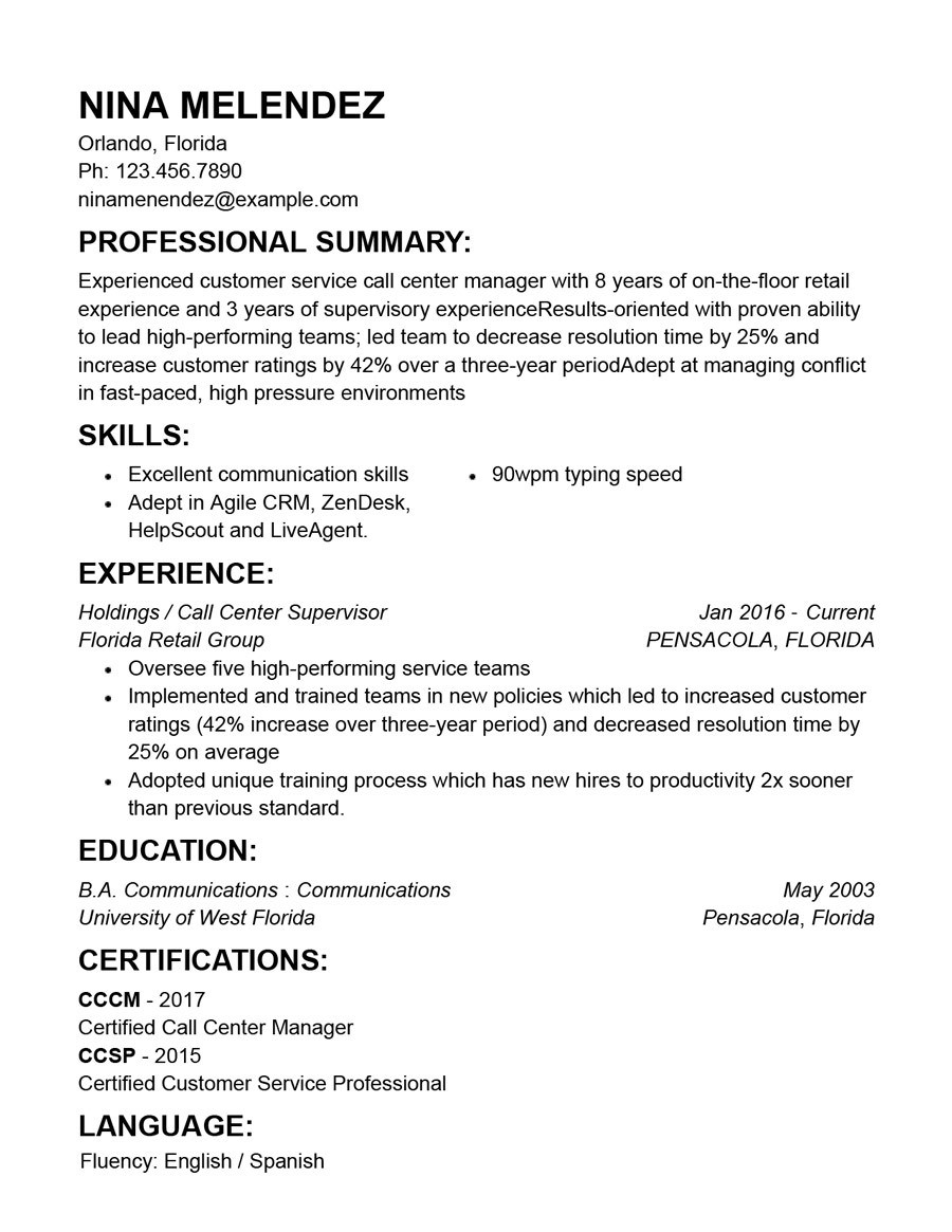 Sample Functional Resume Customer Service Representative Best Customer Service Resume Templates with Examples