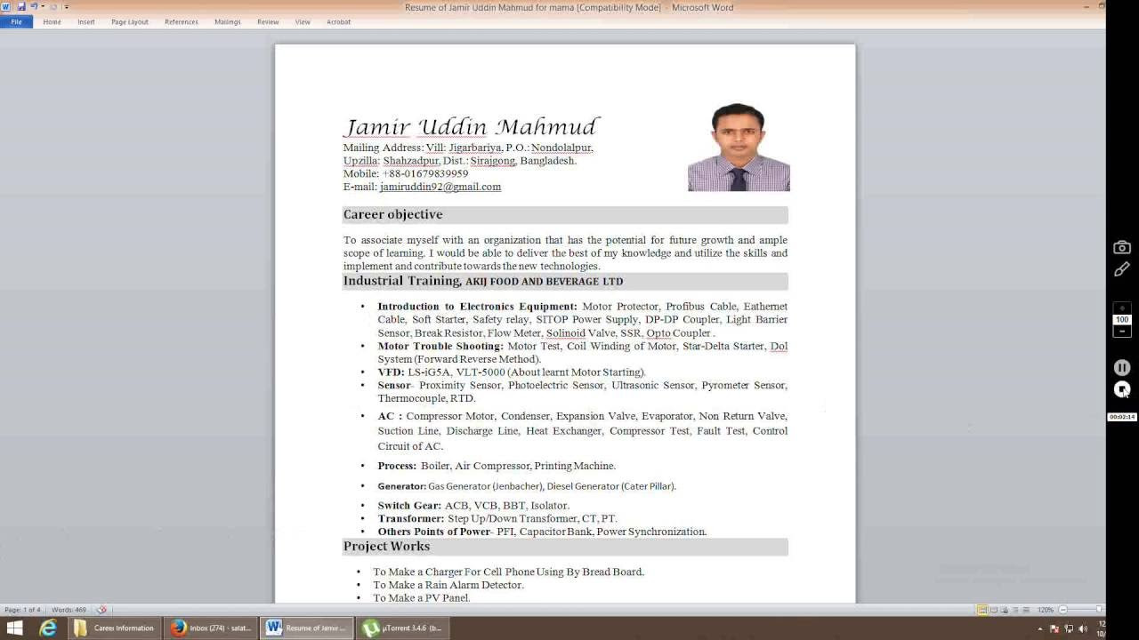 Sample Of Resume with 2×2 Picture How to Insert Photo In Resume In Ms Word 2019