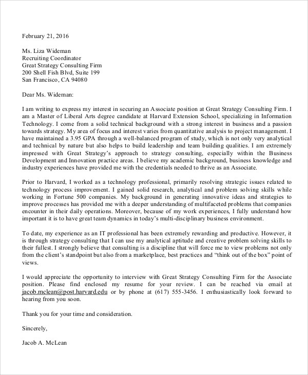 Sample Resume Cover Letter for It Job Free 6 Sample Resume Cover Letter Templates In Pdf