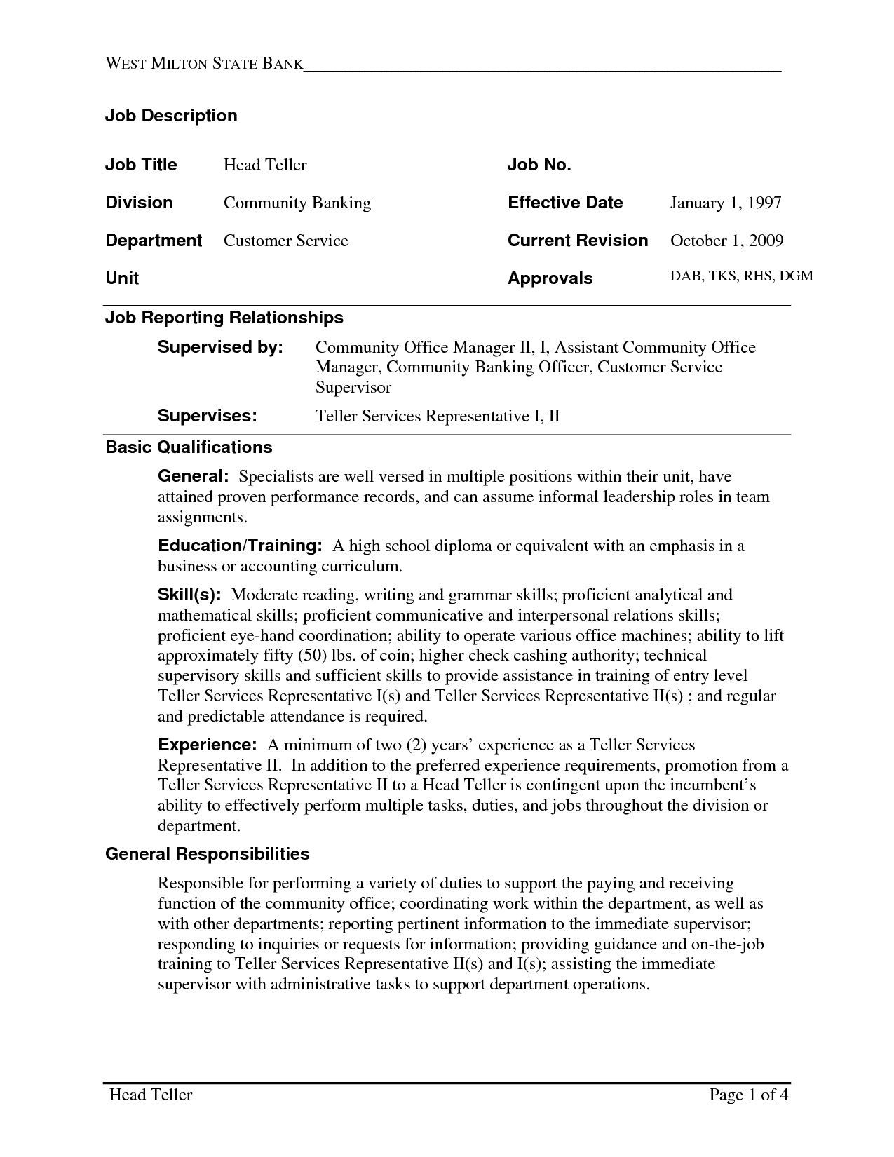Sample Resume for Bank Teller with Experience Bank Teller Resume with No Experience Latest Resume format