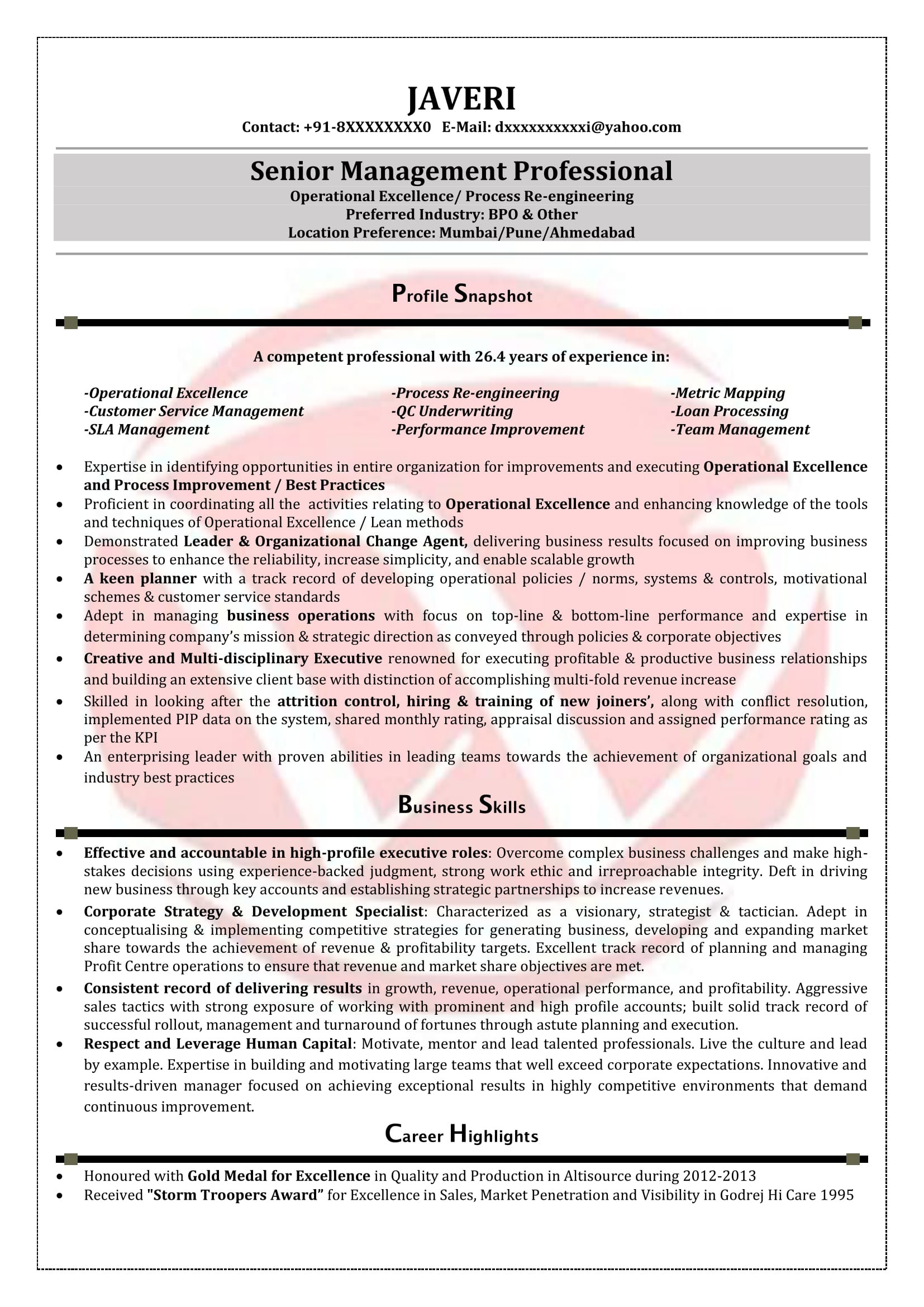 Sample Resume for Bpo Voice Process Experienced Bpo Sample Resumes Download Resume format Templates