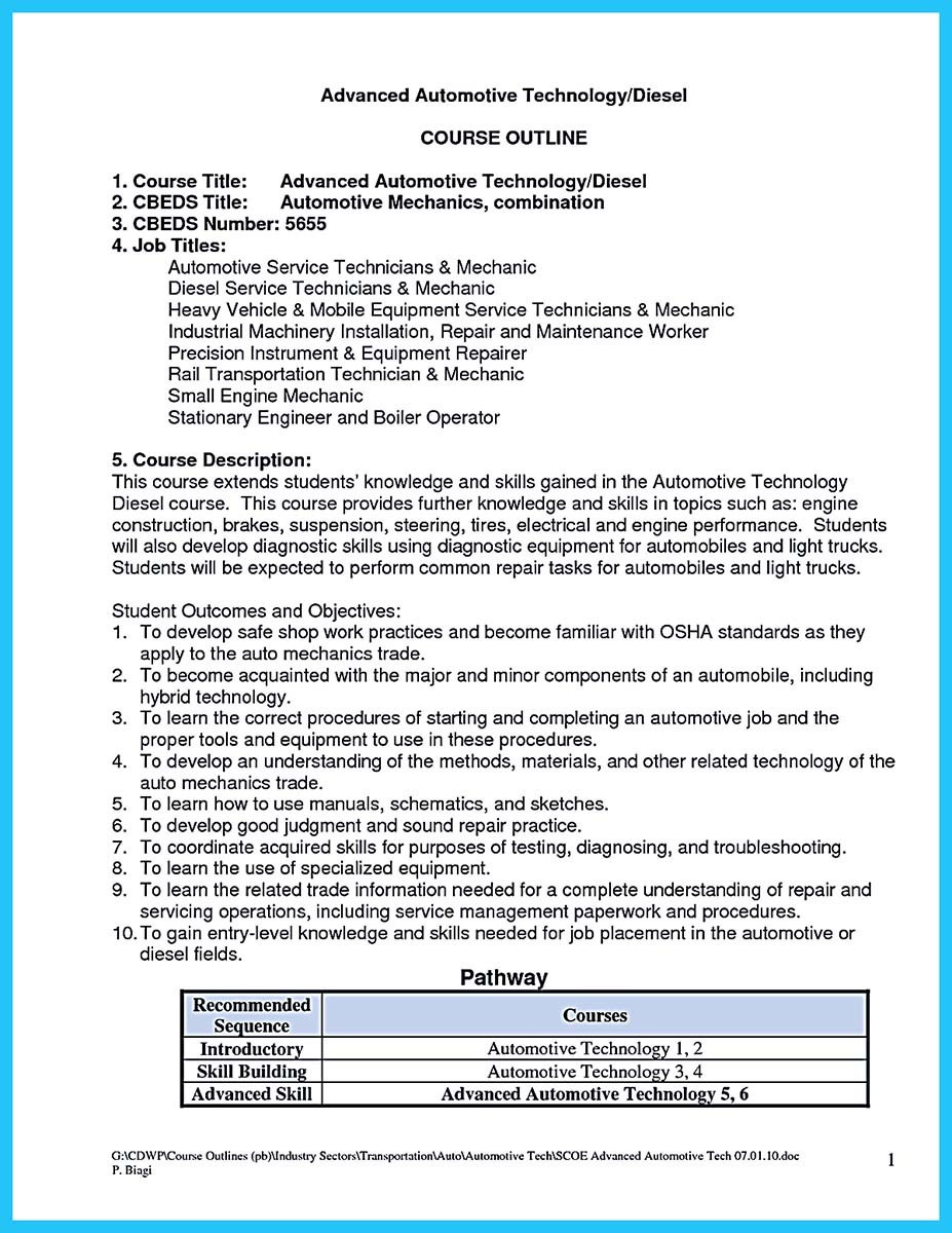Sample Resume for Diesel Truck Mechanic Diesel Technician Resume