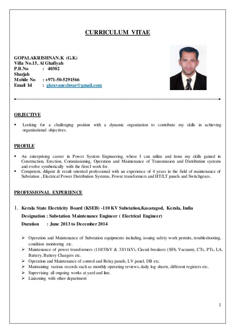 Sample Resume for Diploma Electrical Engineer Electrical Engineer Cv