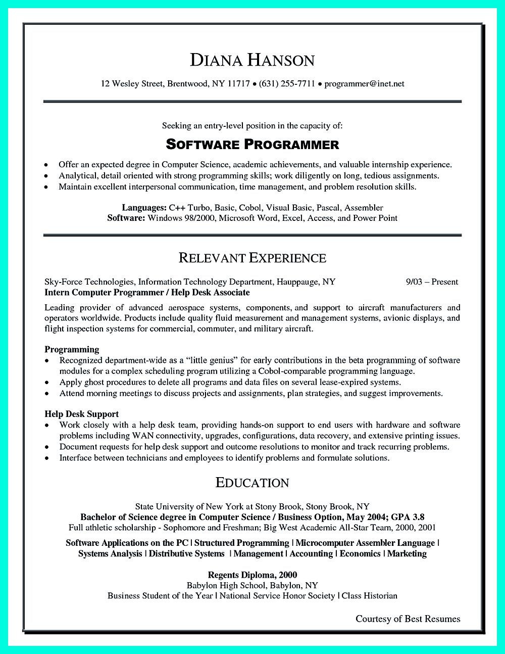 Sample Resume for Diploma In Computer Science What You Will Include In the Computer Science Resume Depends On …