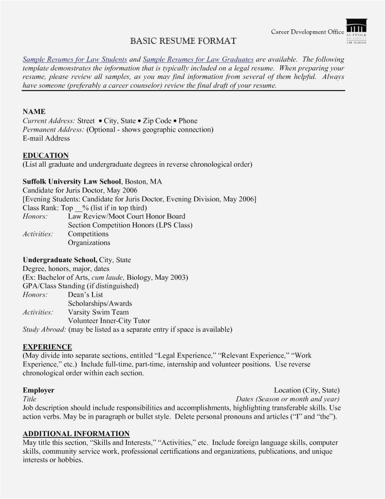 Sample Resume for Fresh Law Graduates Experienced attorney Resume Samples Lovely Resume Example …