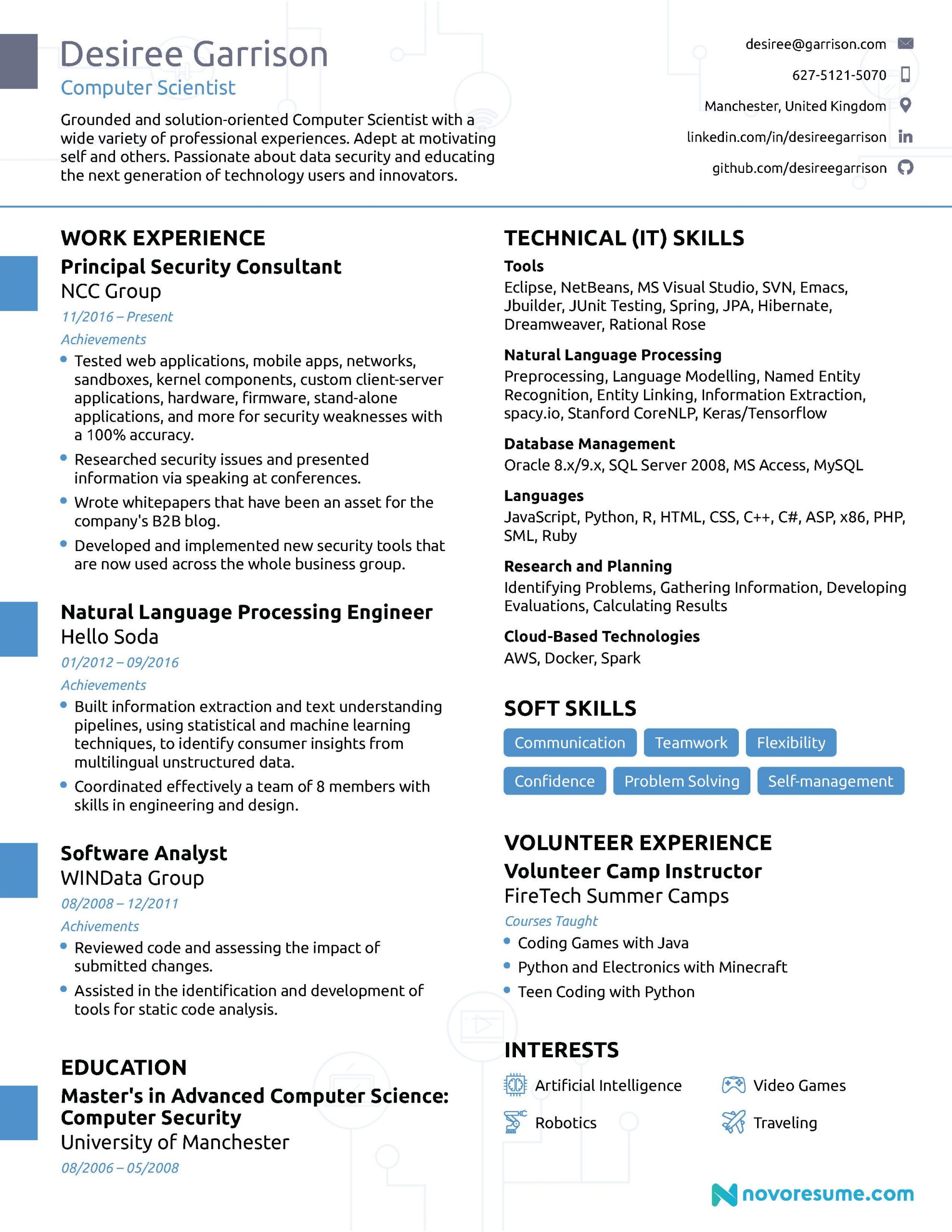 Sample Resume for Lecturer In Computer Science with Experience Pin On Free Templates Designs