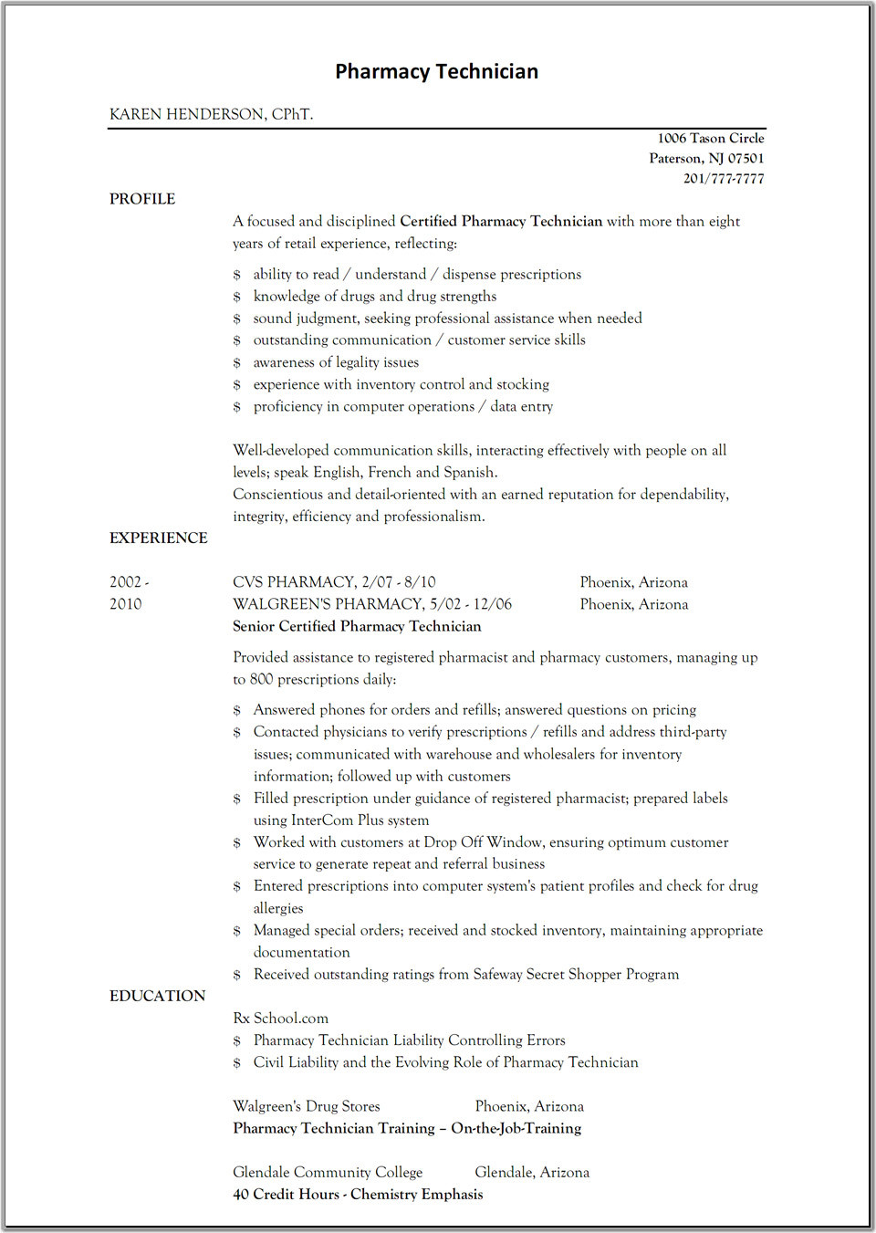 Sample Resume for Pharmacy assistant without Experience Pharmacist assistant Cv Sample October 2021