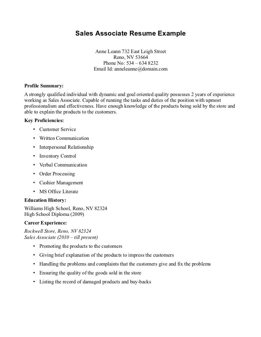 Sample Resume for Retail Sales Clerk Sample Resume Objectives for Sales Clerk! Office Clerk Resume Sample