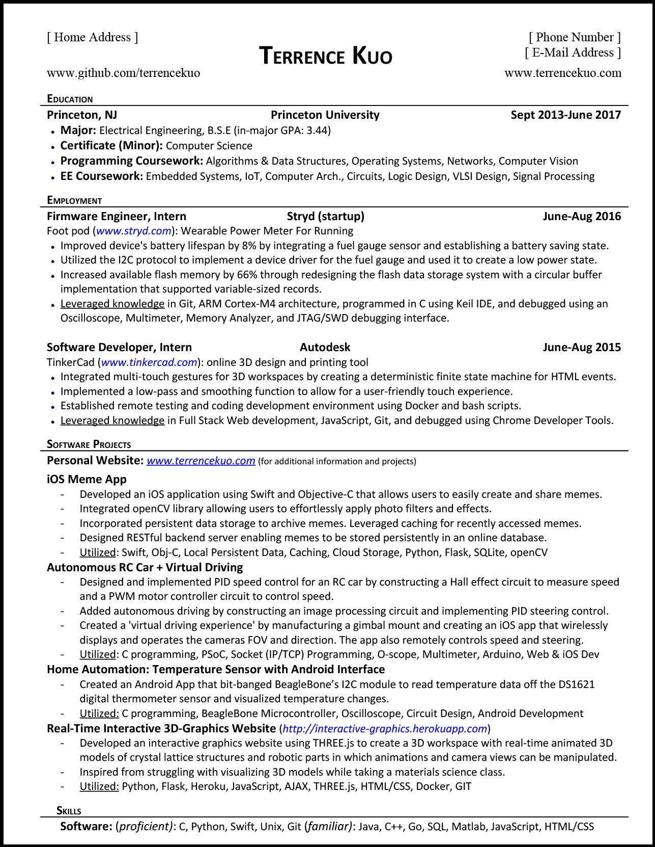 Sample Resume for software Engineer Internship How to Write A Killer software Engineering RÃ©sumÃ©