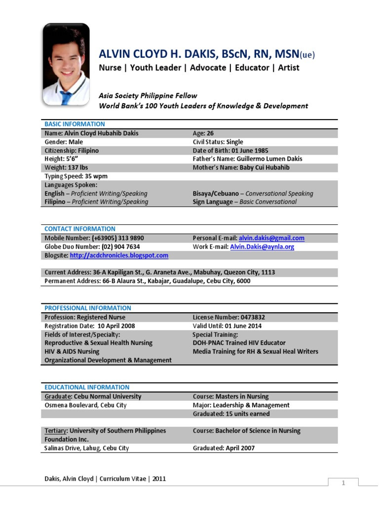 Sample Resume format for Nurses In the Philippines Sample Resume Nursing