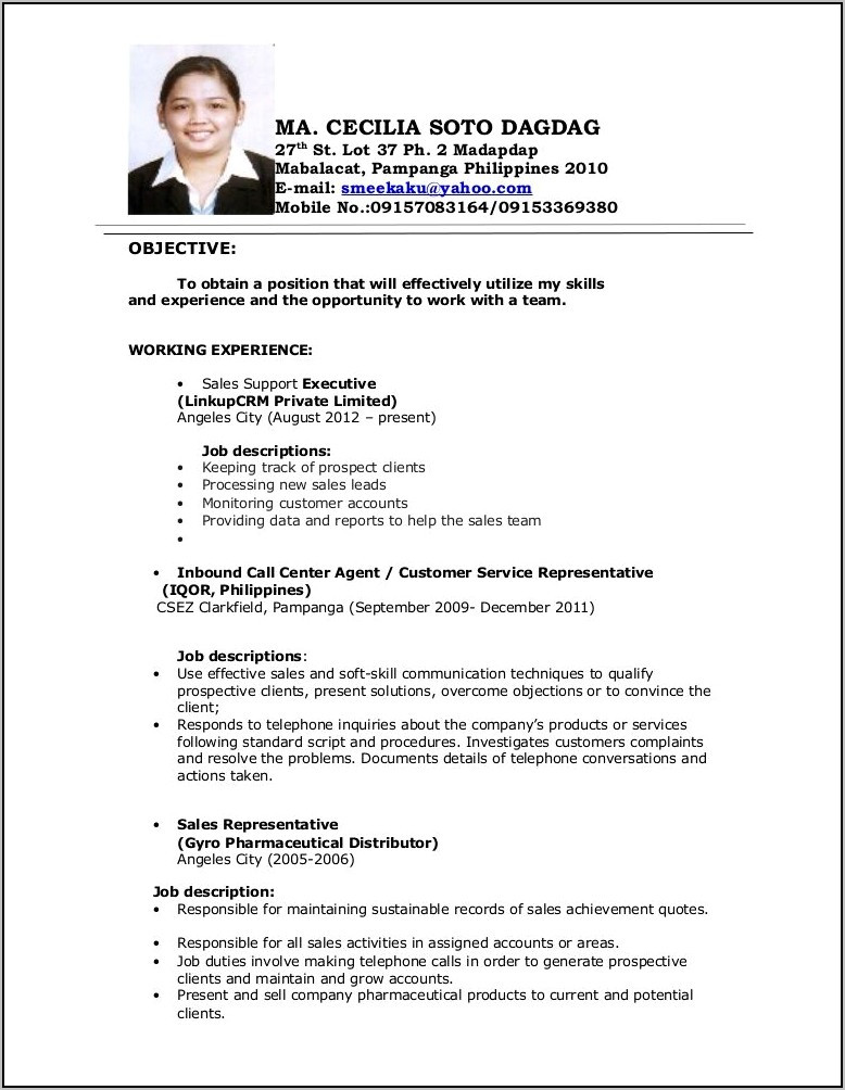 Sample Resume format for Nurses In the Philippines Sample Resume Staff Nurse Philippines