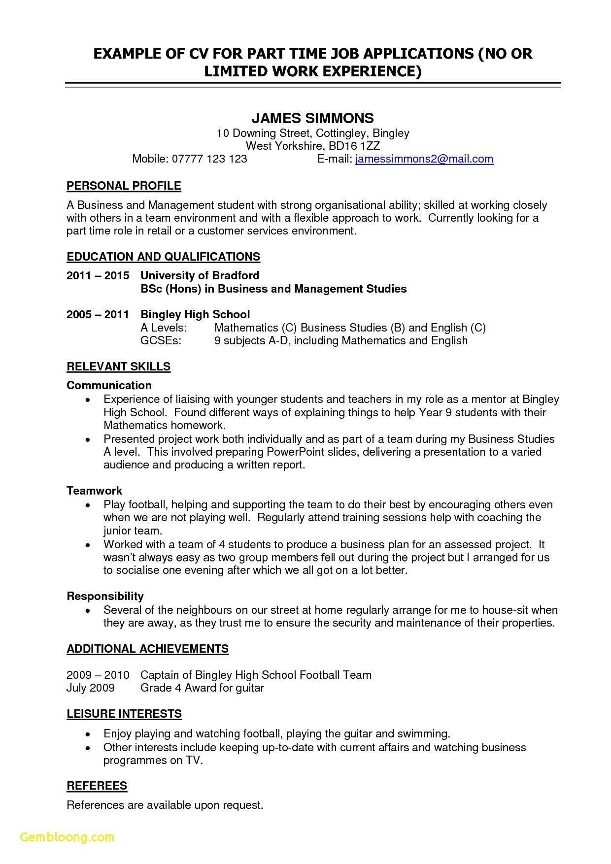 Sample Resume High School Student Part Time Job High Schol Student Resume Examples Australia – 23