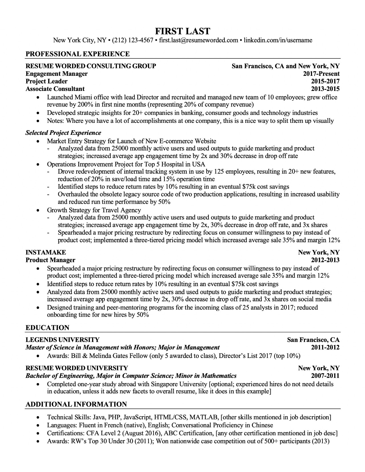 Sample Resume with Multiple Positions at Same Company Sample Resume Templates for Experienced It Professionals – Good …