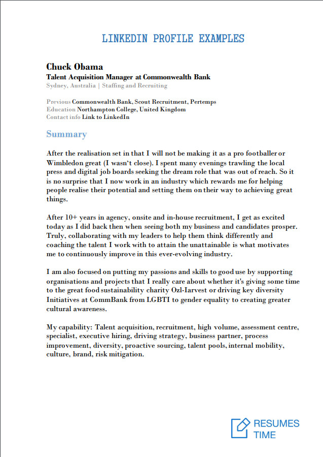 Sample Resumes with Linkedin Profile Link 15 Linkedin Summary Examples that Really Work