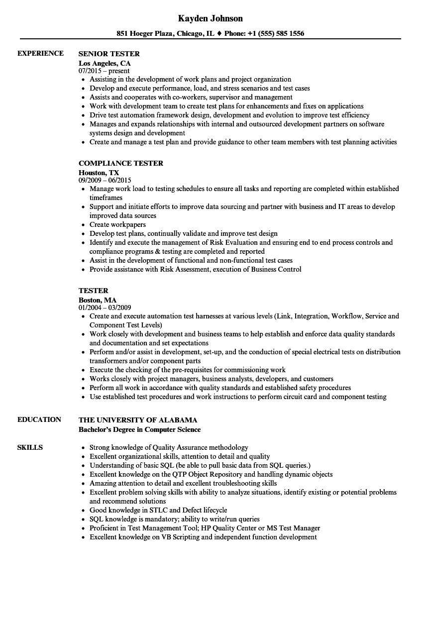 Sample Testing Resumes for Manual Testing Free Manual Testing Resume Sample for 5 Years Experience