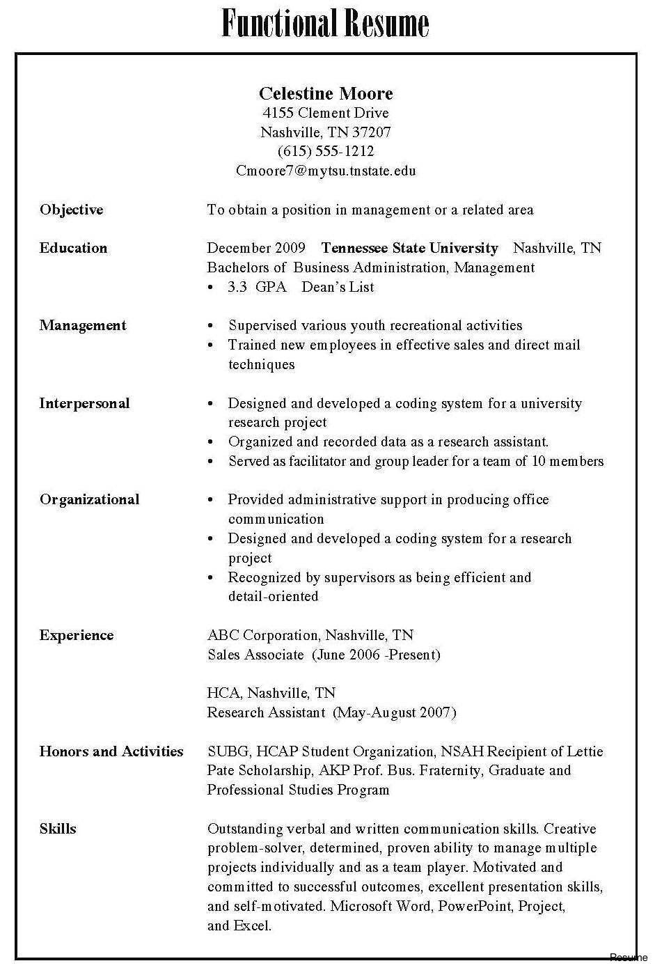 Samples Of Different Styles Of Resumes 3 Types Resume formats Resume format