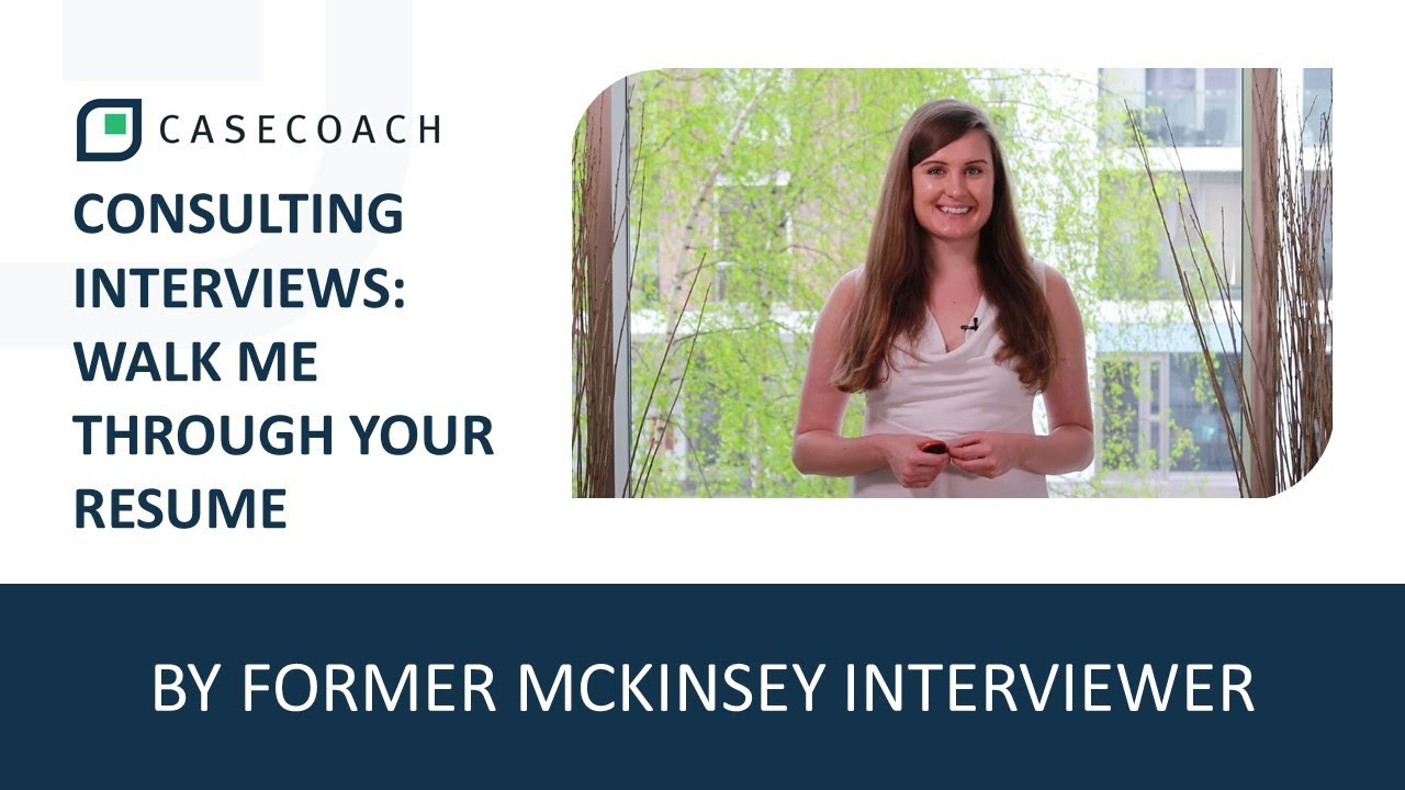 Walk Me Through Your Resume Sample Walk Me Through Your Resume: Interview Tips by A former Mckinsey Interviewer