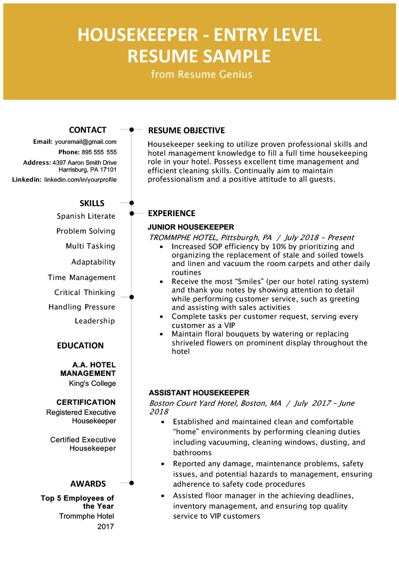Entry Level It Resume Examples and Samples Entry Level Resume