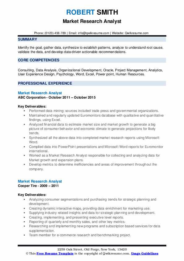 Entry Level Market Research Analyst Resume Sample Market Research Analyst Resume Samples