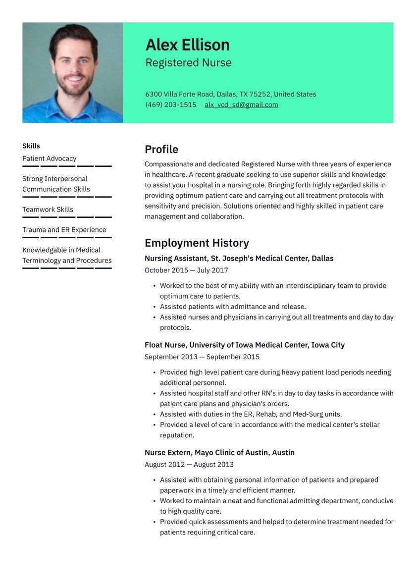 Er Nurse Job Description Resume Sample Nurse Resume Examples & Writing Tips 2021 (free Guide) Â· Resume.io
