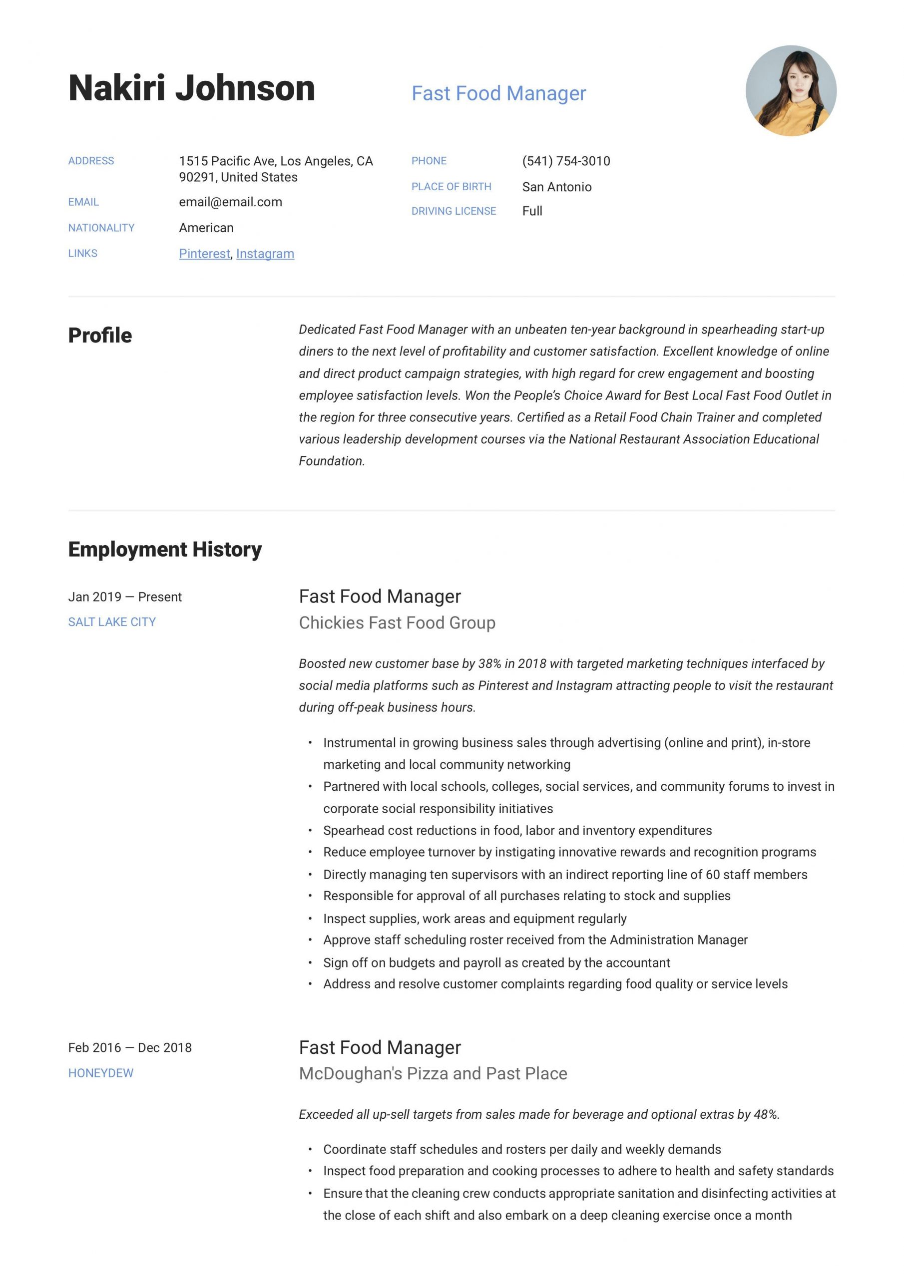 Fast Food Restaurant Manager Resume Sample Fast Food Manager Resume Example Fast Food, Guided Writing … Fast Food Restaurant Manager Resume Sample Fast Food Manager Resume Example Fast Food, Guided Writing …