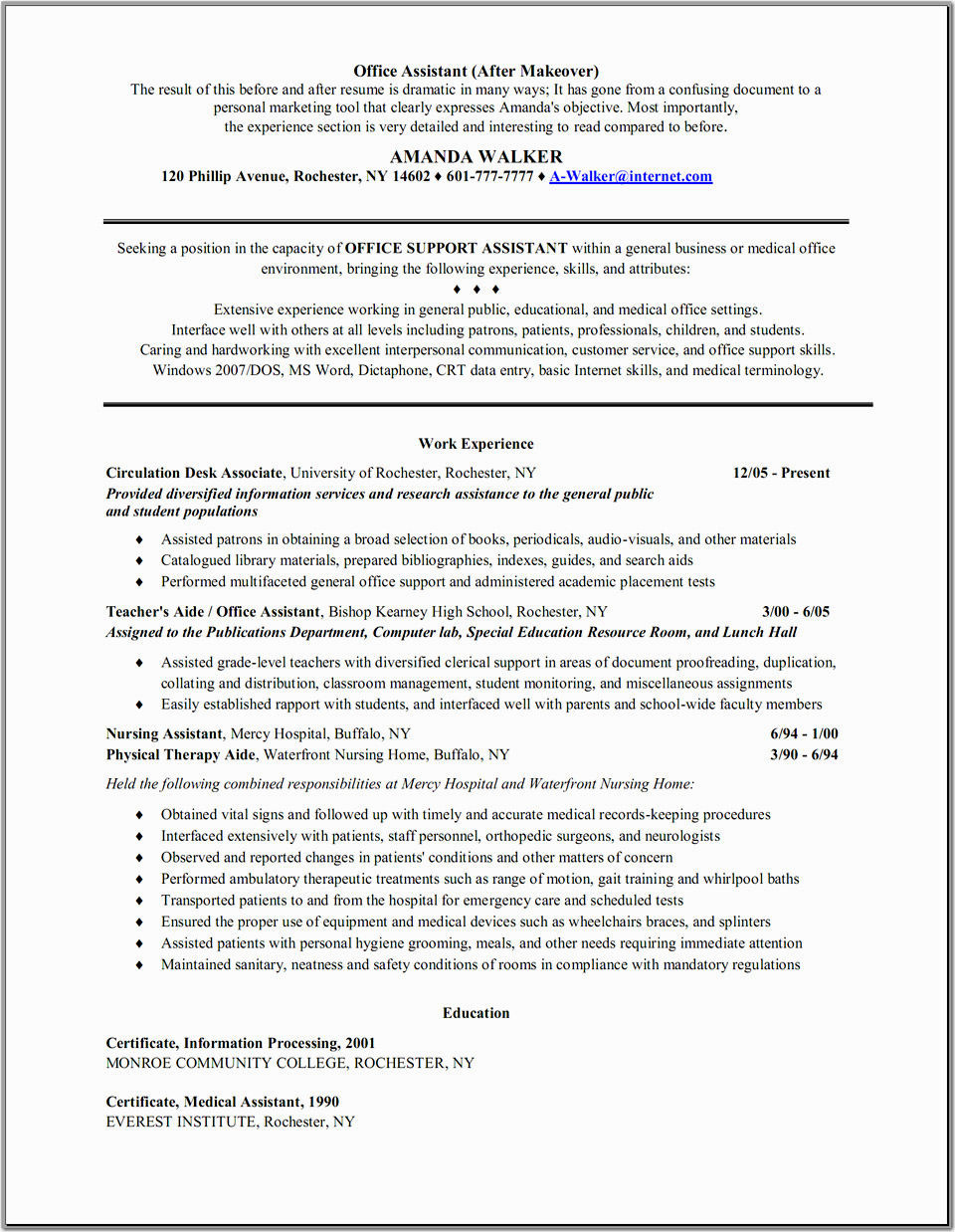 Medical Support assistant Federal Resume Sample Medical Support assistant Resume – Emmamcintyrephotography