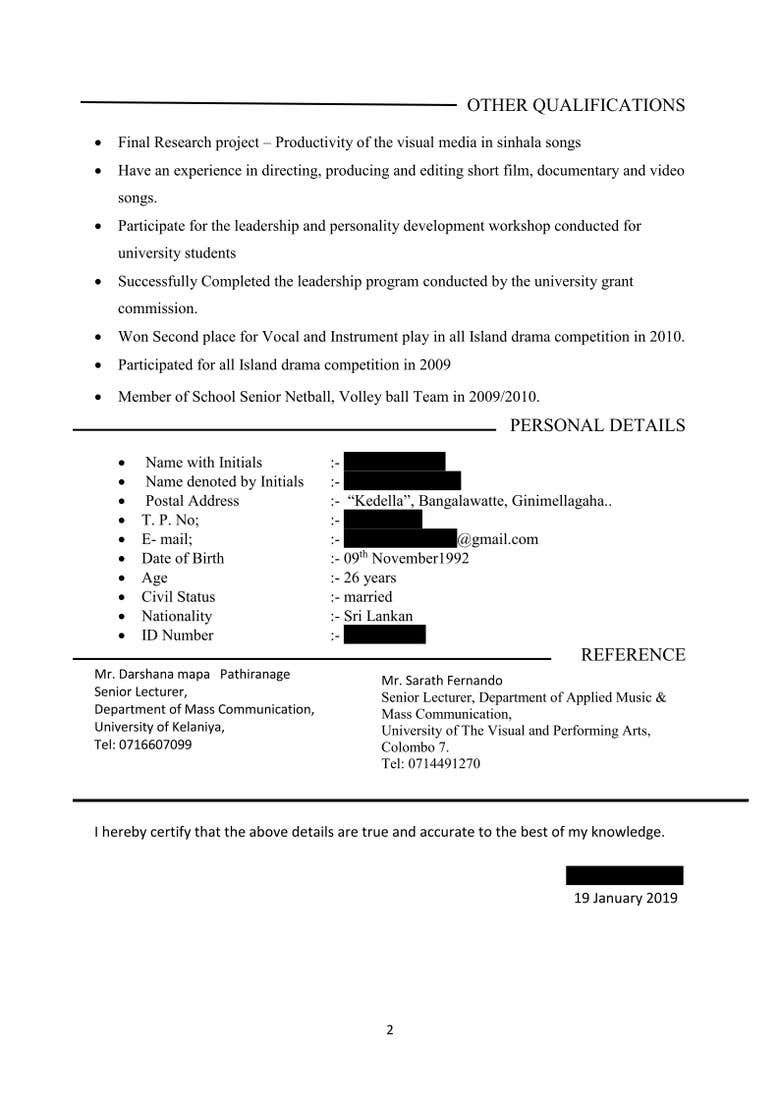 Resume I Hereby Certify that the Above Information Sample Resume I Hereby Certify that the Above Information – Curriculum …