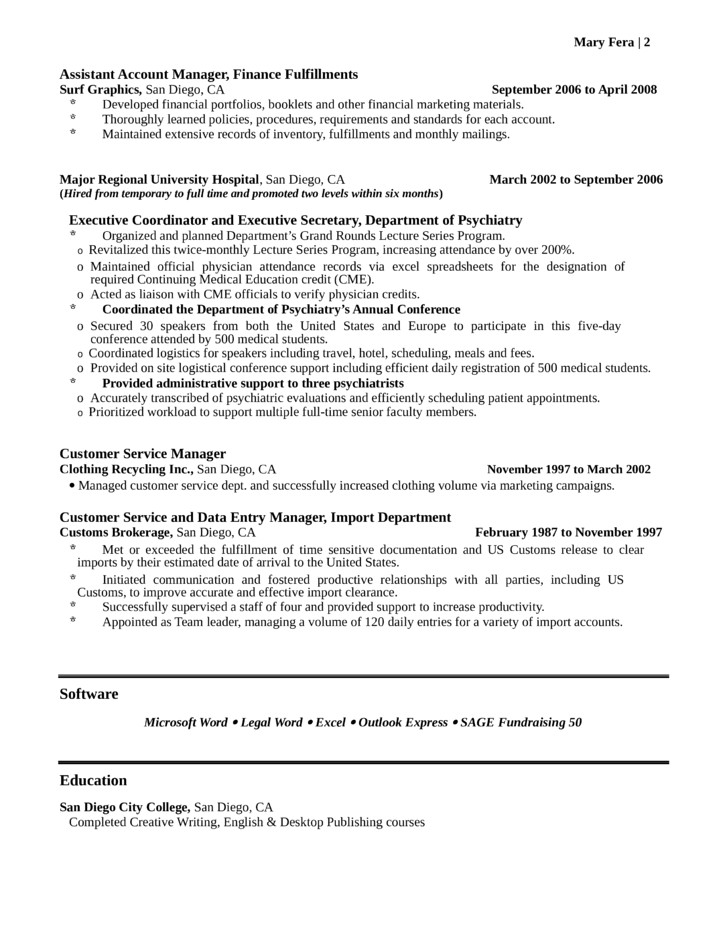 Sample Chronological Resume for Administrative assistant Chronological Administrative assistant Resume Template