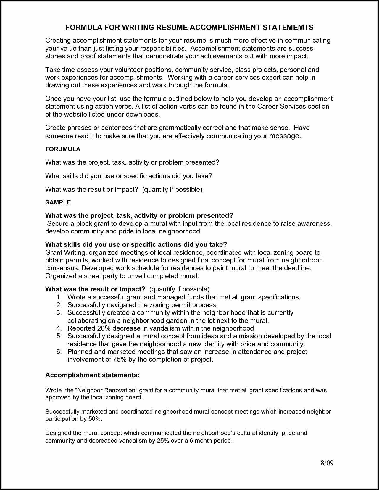 Sample List Of Accomplishments for Resume Accomplishments Resume are Indeed Important Part Of Any Resumes …