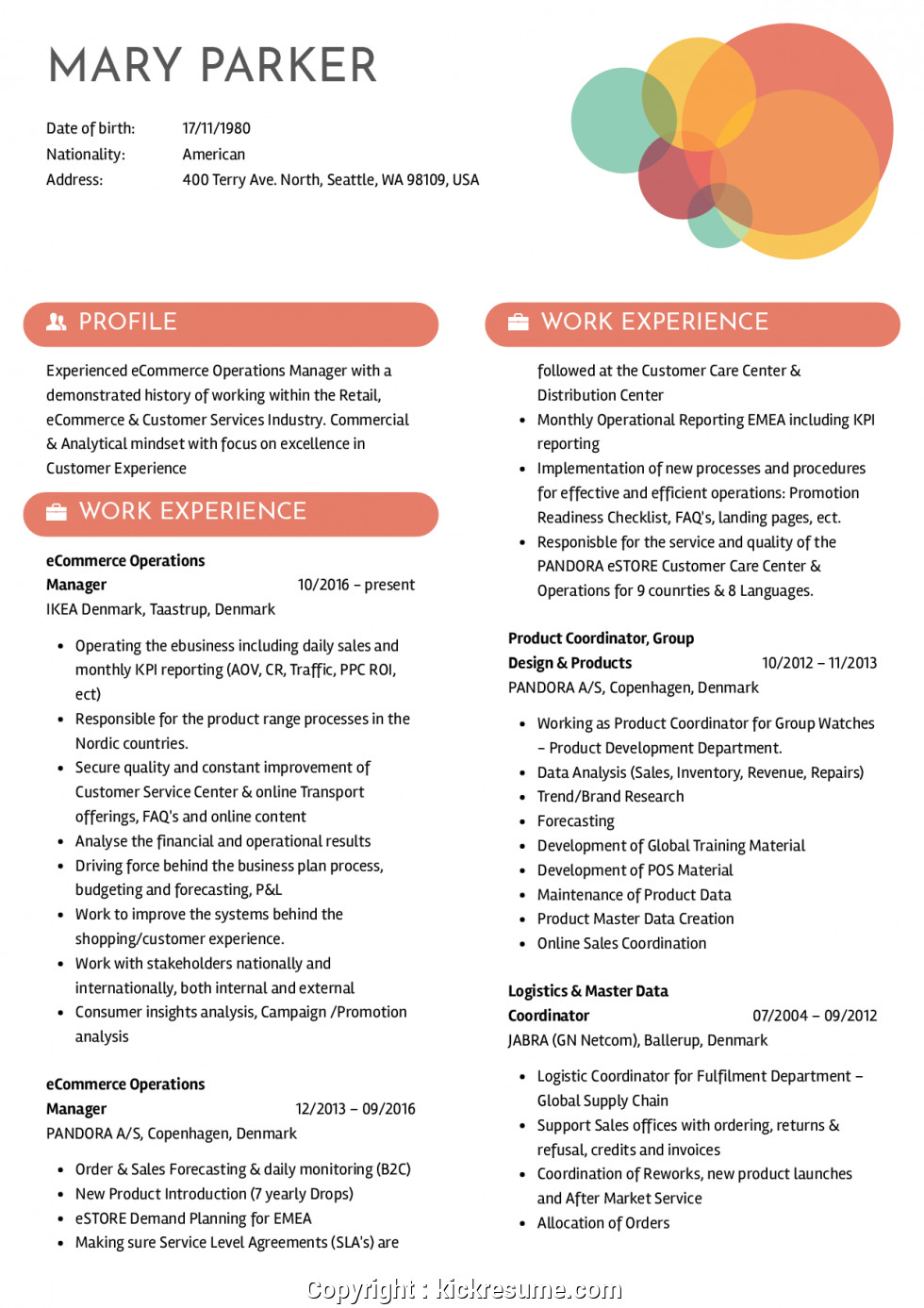 Sample Resume for Ecommerce Operations Manager Downloadable E Merce Operations Manager Resume Ikea