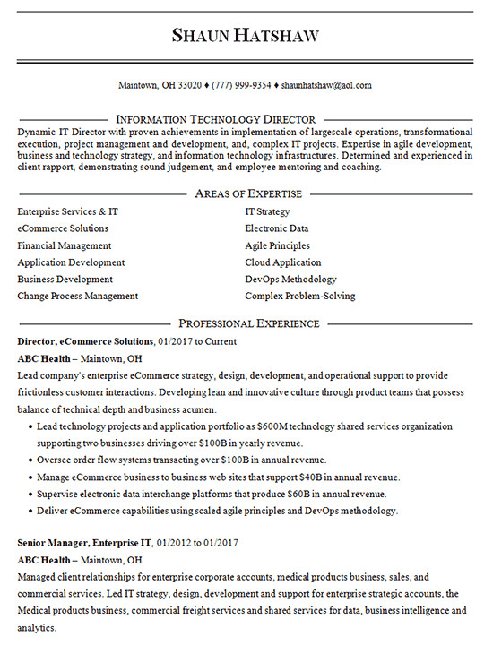 Sample Resume for Ecommerce Operations Manager E Merce Manager Resume Example It Director