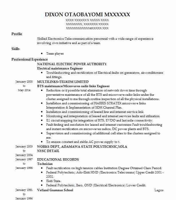 Sample Resume for Electrical Engineer In Power Plant Power Plant Mechanical Maintenance Engineer Resume Pdf