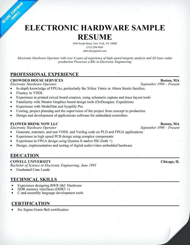 Sample Resume for Electronics and Communication Engineer Experienced Electronics and Munication Engineering Resume Samples