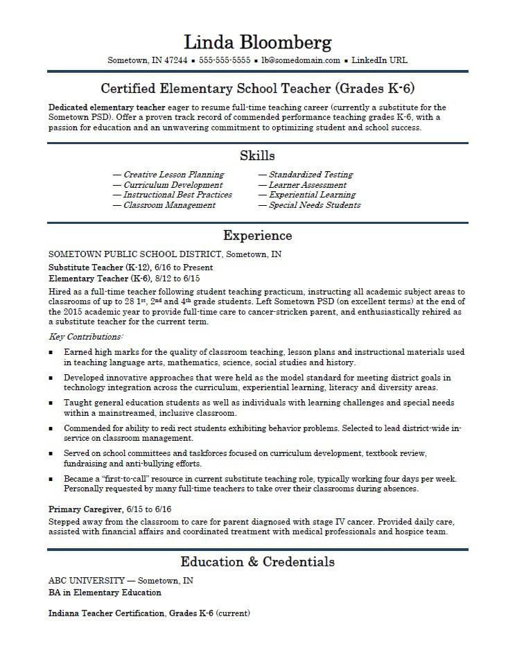 Sample Resume for Elementary Teachers without Experience Sample Resume for Teachers without Experience Free