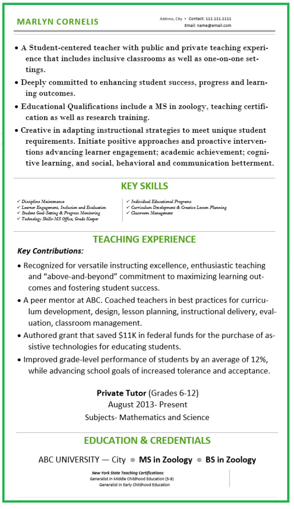 Sample Resume for Elementary Teachers without Experience Sample Resume for Teachers without Experience Free