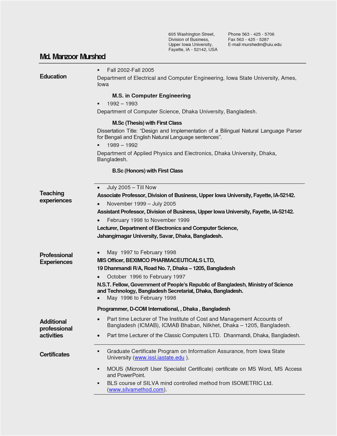 Sample Resume for Freshers Engineers Computer Science Sample Resume for Electrical Enginer Pdf