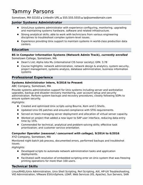 Sample Resume for Linux System Administrator Fresher Linux Admin Resume Sample Sample Resume for Linux System Administrator Fresher Linux Admin Resume Sample