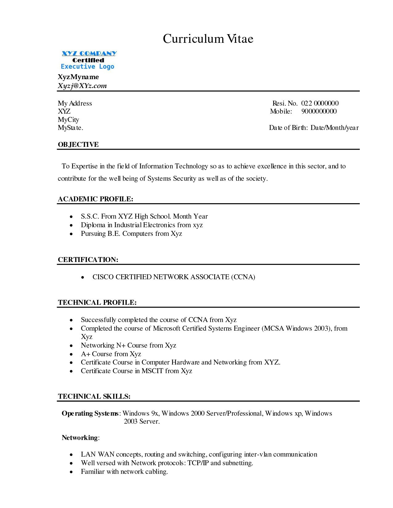 Sample Resume for Linux System Administrator Fresher Linux Admin Resume Sample – Salescvfo