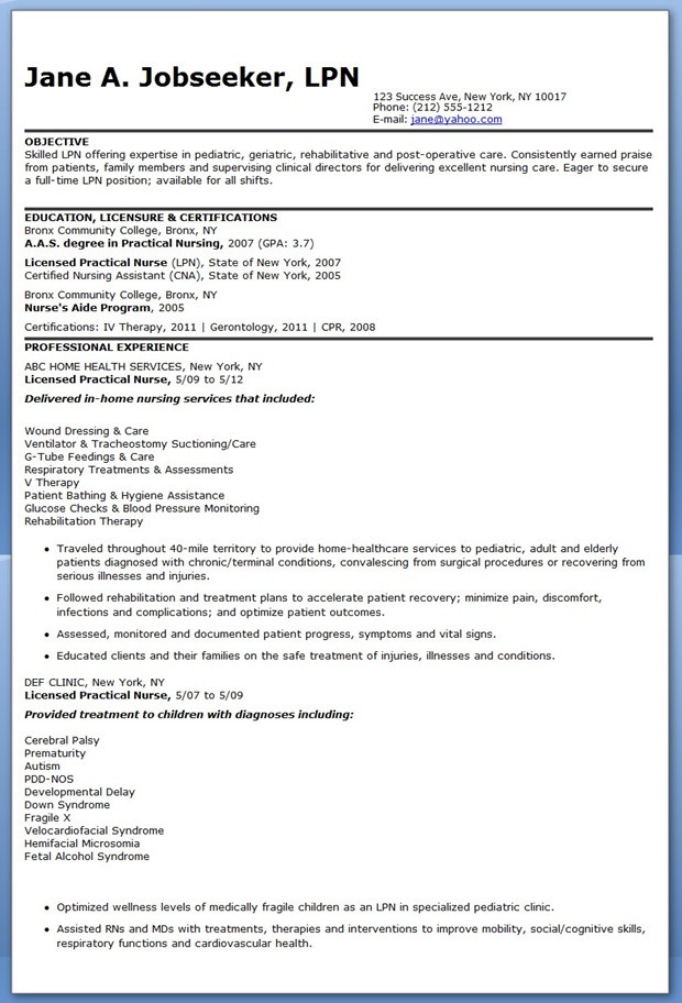 Sample Resume for Lpn with Experience Sample Of Lpn Resume