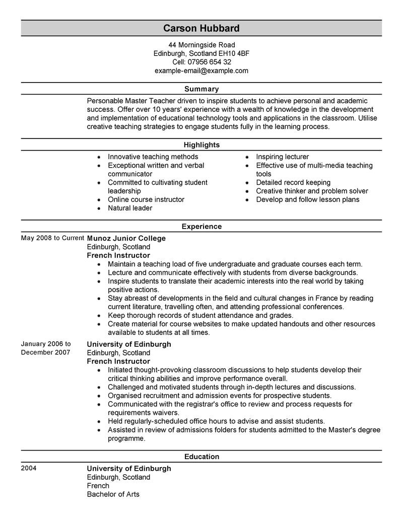 Sample Resume for Master Degree Application Master S Degree Resume Sample